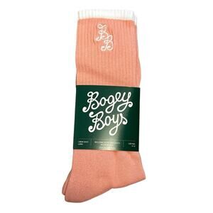 Bogey Boys by Macklemore Essential Long Crew Sock in Pastel Pink Men’s Size 9-12